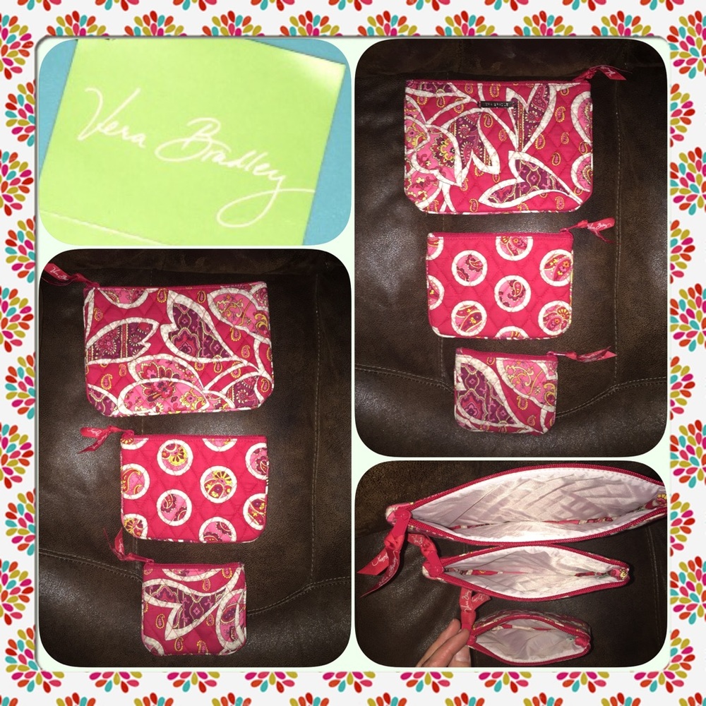 Vera Bradley Cosmetic Trio in "Rosey Posies"