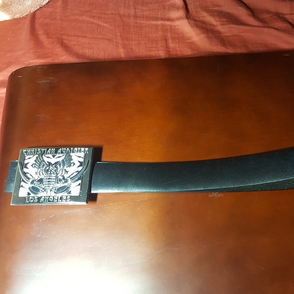 Ed Hardy by Christian Audigier Tattoo Graphic Studded  Christian Audigere belt