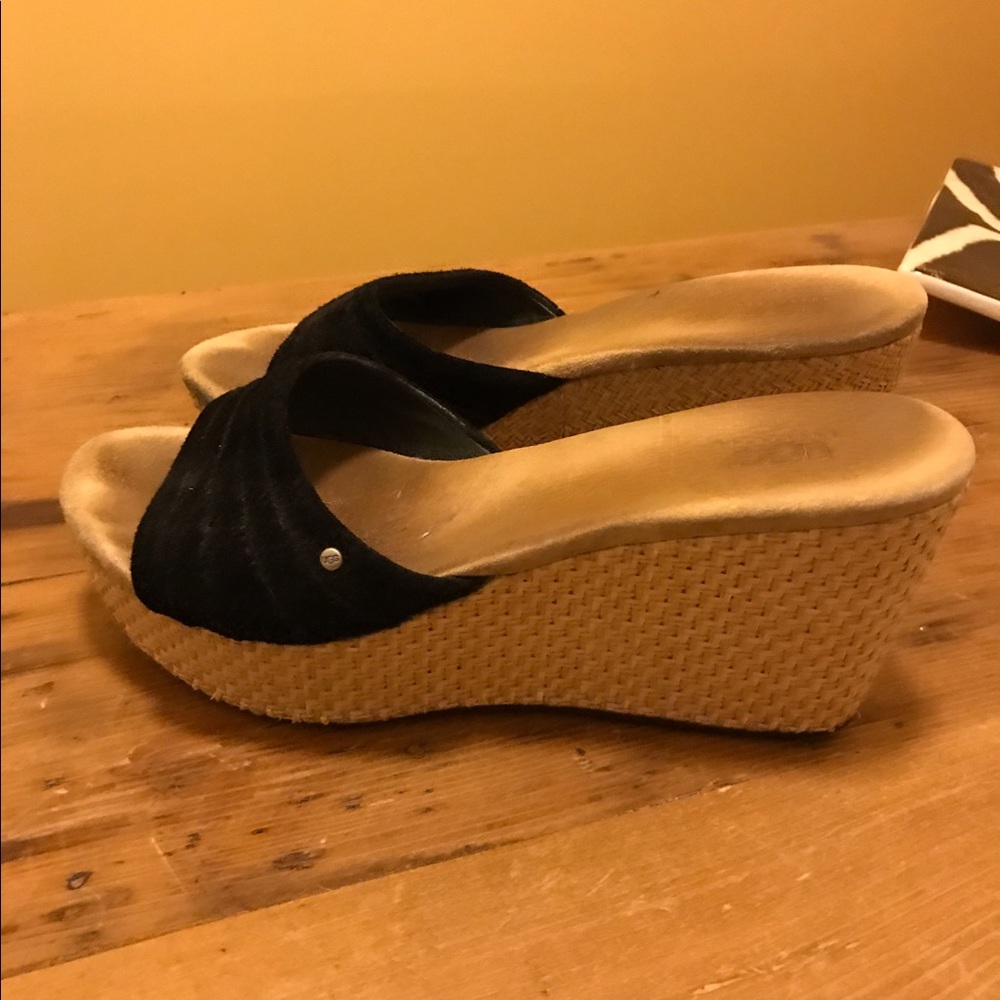 UGG sandals. Black. Size 7