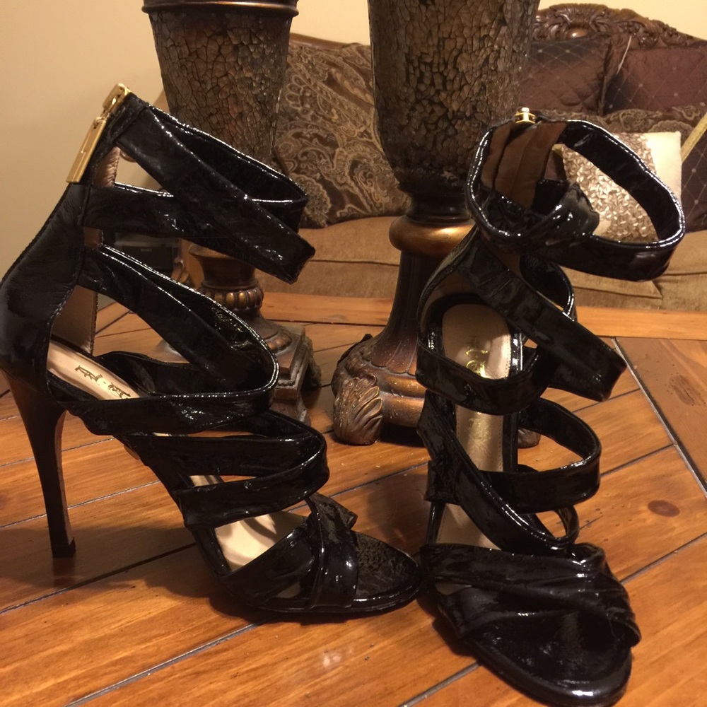 L.A.M.B patent leather Gladiator Heels