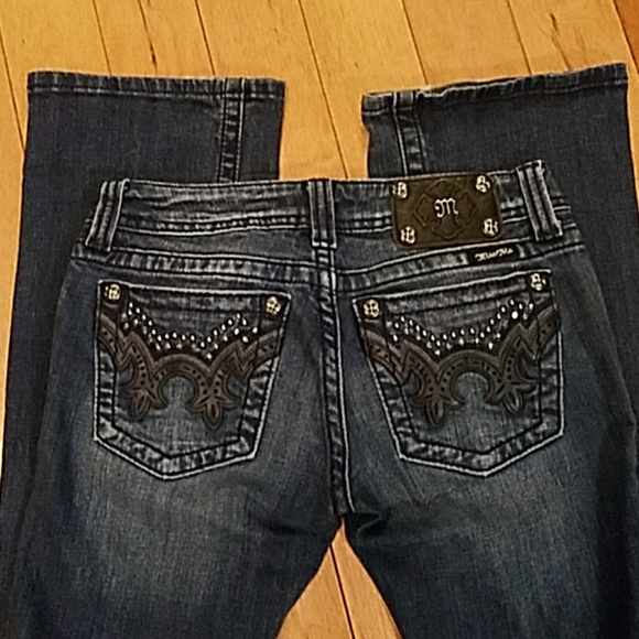 Miss Me Leather Rivet Embellished Boot Cut Jeans - Picture 2 of 7