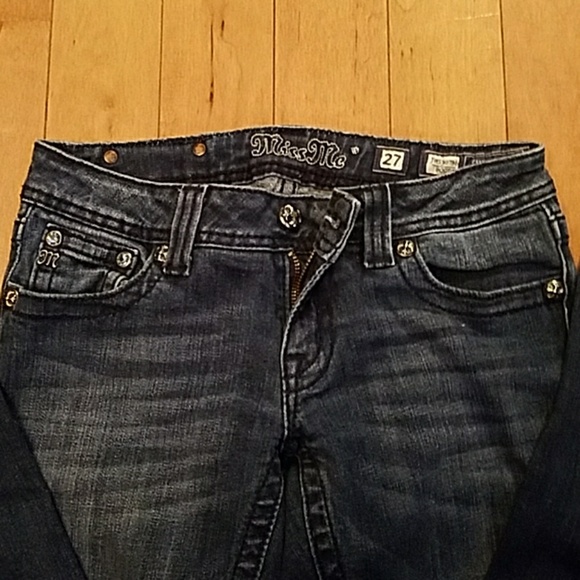 Miss Me Leather Rivet Embellished Boot Cut Jeans - Picture 5 of 7