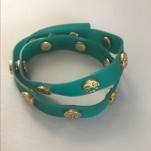 Tory Burch Jelly Wrap Logo Bracelet