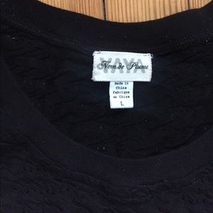 Urban Outfitters Tops - Urban Outfitters Textured Black Crop Tshirt L Urban Outfitters Tops - Urban Outfitters Textured Black Crop Tshirt L