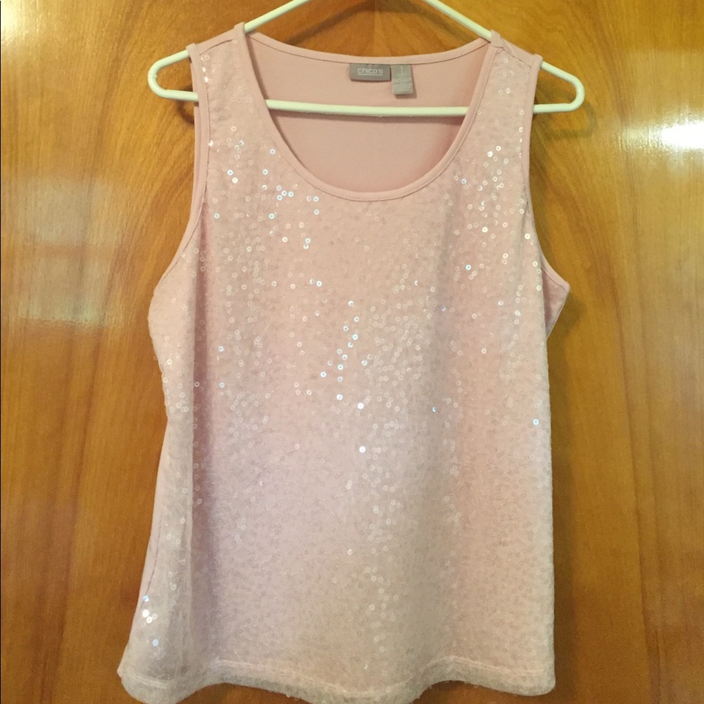 Pink Sequin Tank