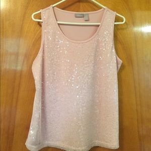 Pink Sequin Tank