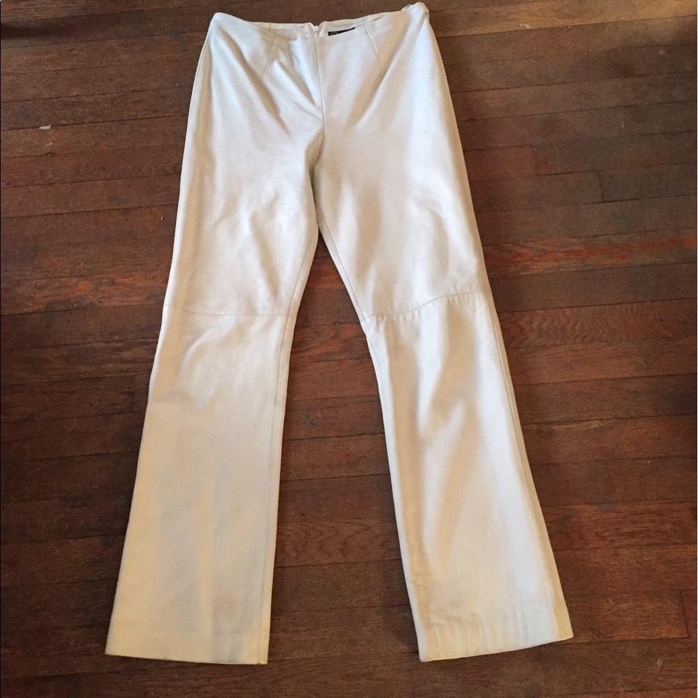 White Leather Pants