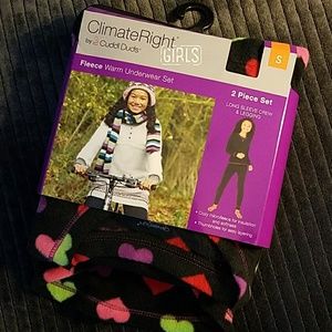 Girl's 2 Piece Long Sleeved Fleece Set