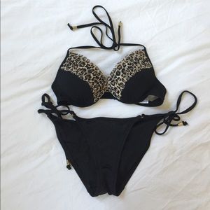 VS Pink Leopard Print Push-up Bikini