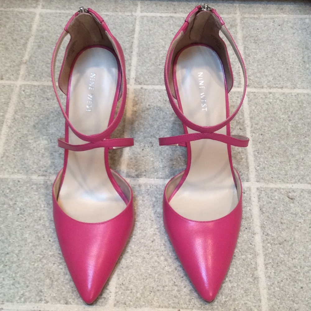 Strappy Nine West Leather Pumps