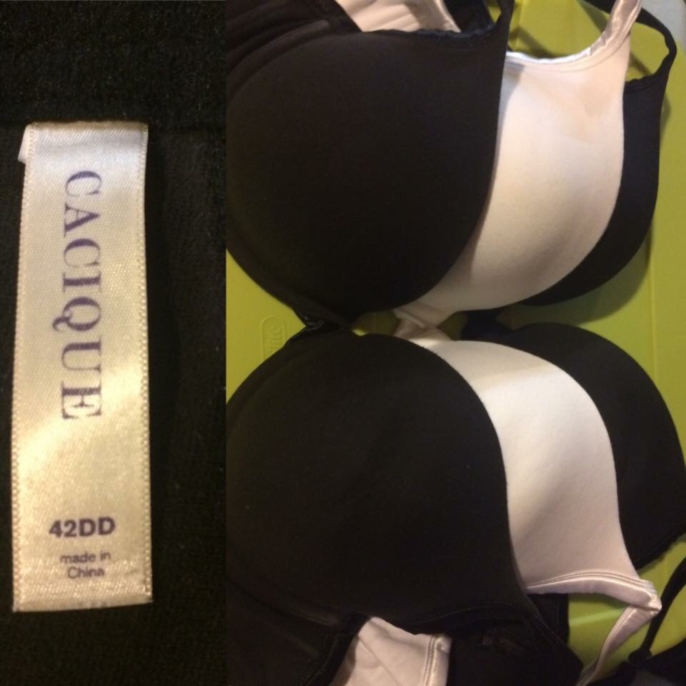 Lane Bryant Cacique Cotton Plunge Bra 42DD