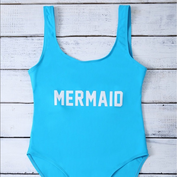 << Mermaid One Piece Swim Suit Bodysuit >> - Picture 3 of 3