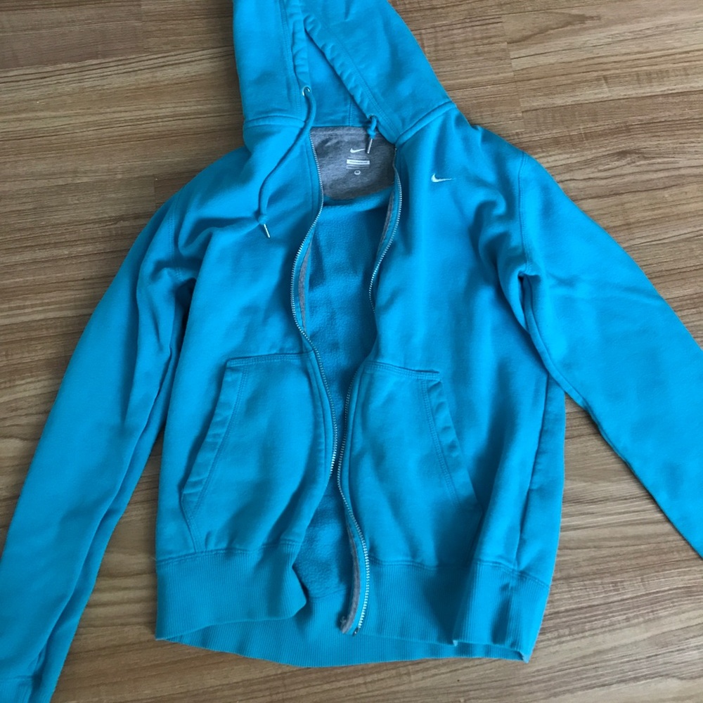 Teal Nike Zip Up Hoodie