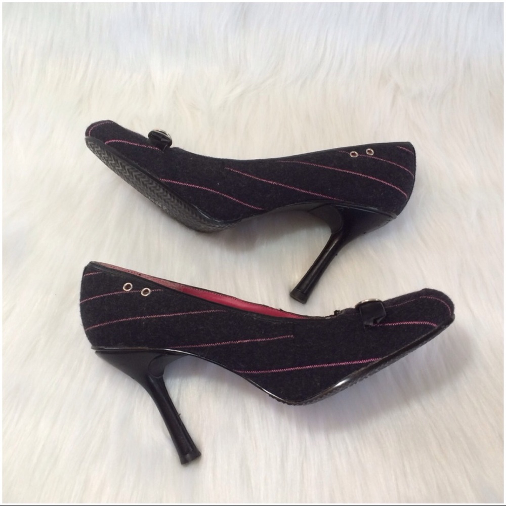 Tommy Hilfiger Fabric Pink & Black Heels