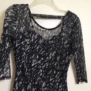 Black Floral One Piece Leotard