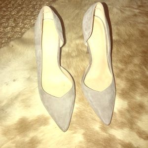 Top shop grey suede pointed toe pumps