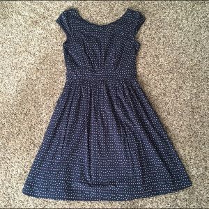 ModCloth Day After Day Dress in Blue Dots NWT sz M