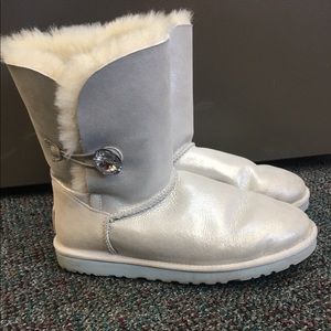 Ugg Australia Bailey Bow Bling I Do White Boots