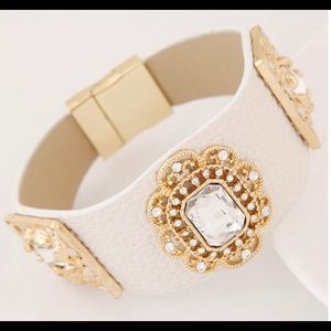Star Studded Bangle in White