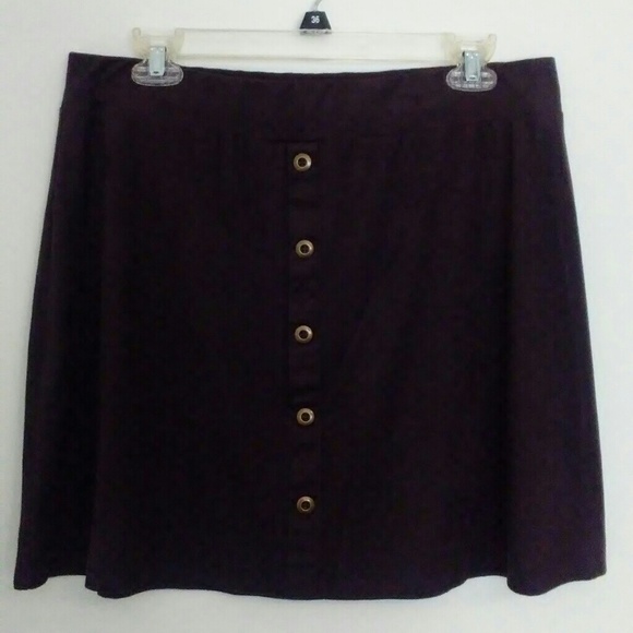 Maurices Dresses & Skirts - Chocolate brown Faux mini skirt