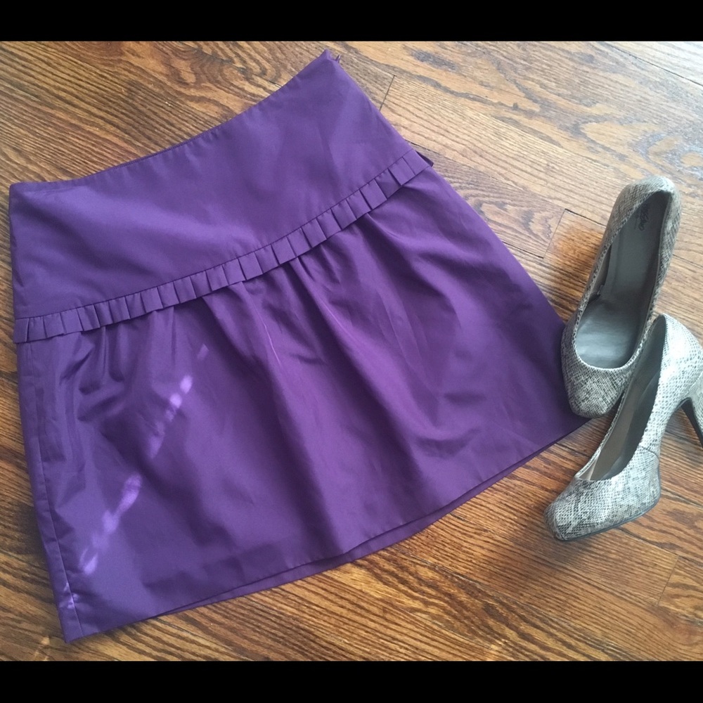 🌺 Ann Taylor LOFT 4 skirt A-line purple