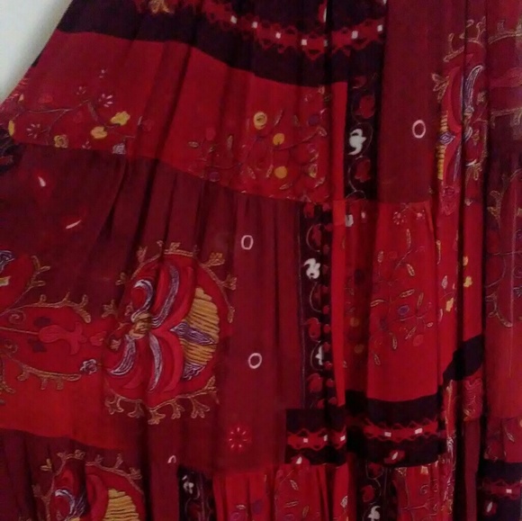 Sheer red maxi skirt/dress - Picture 2 of 2