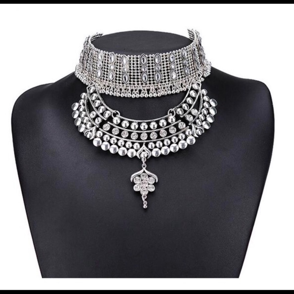 Chunky Cyn Choker Necklace in Silver
