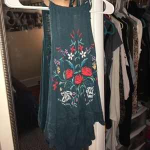 Large Urban Outfitters Embroidered Halter
