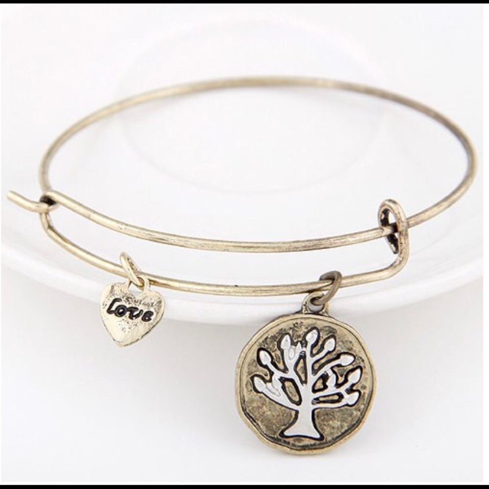 Tree of Life Bangle in Copper