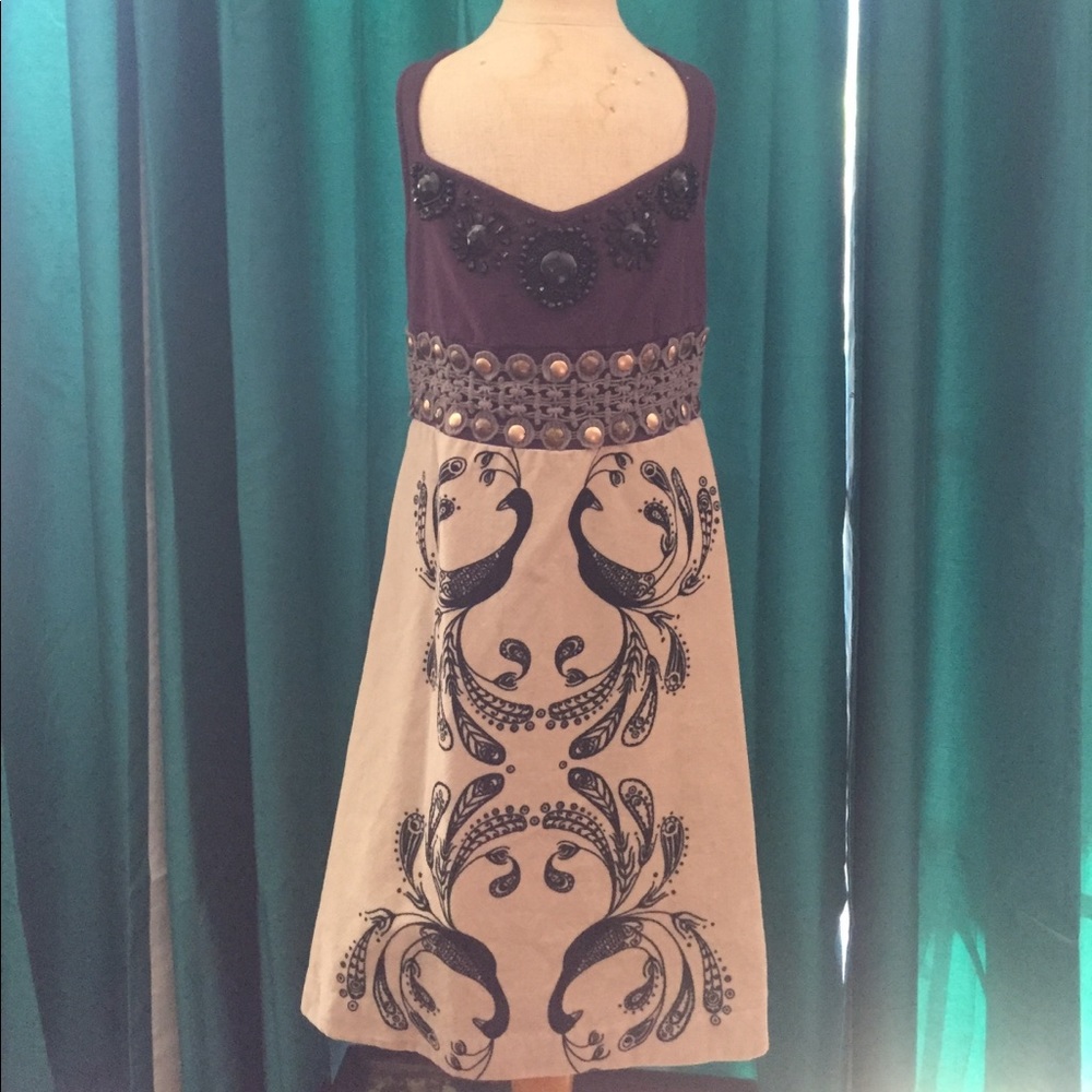 Free People velvet dresswith lots of detail✔