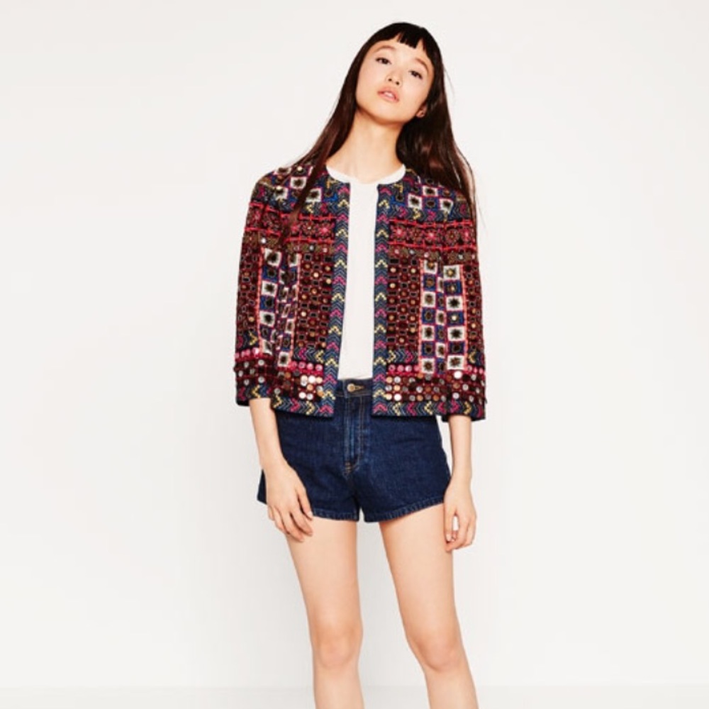 Trafaluc Embroidered Jacket