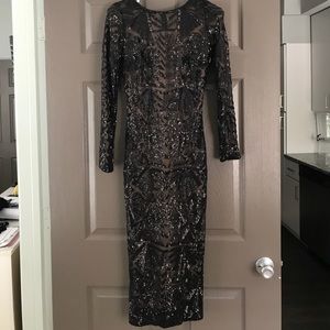 Dress The Population Emery Art Deco Sequin Dress