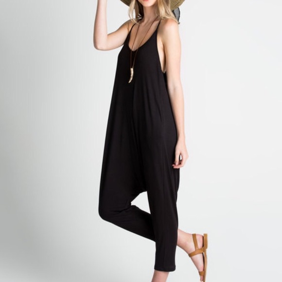 black harem jumpsuit