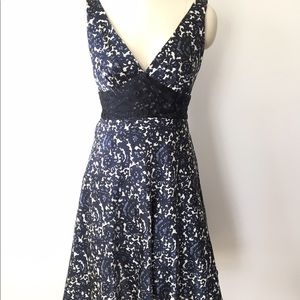 Milly Deep-V Neck Silk Cocktail Dress