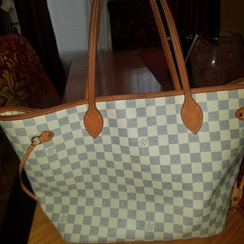 Louis Vuitton Neverfull mm damier azur