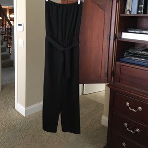 Strapless pant suit romper