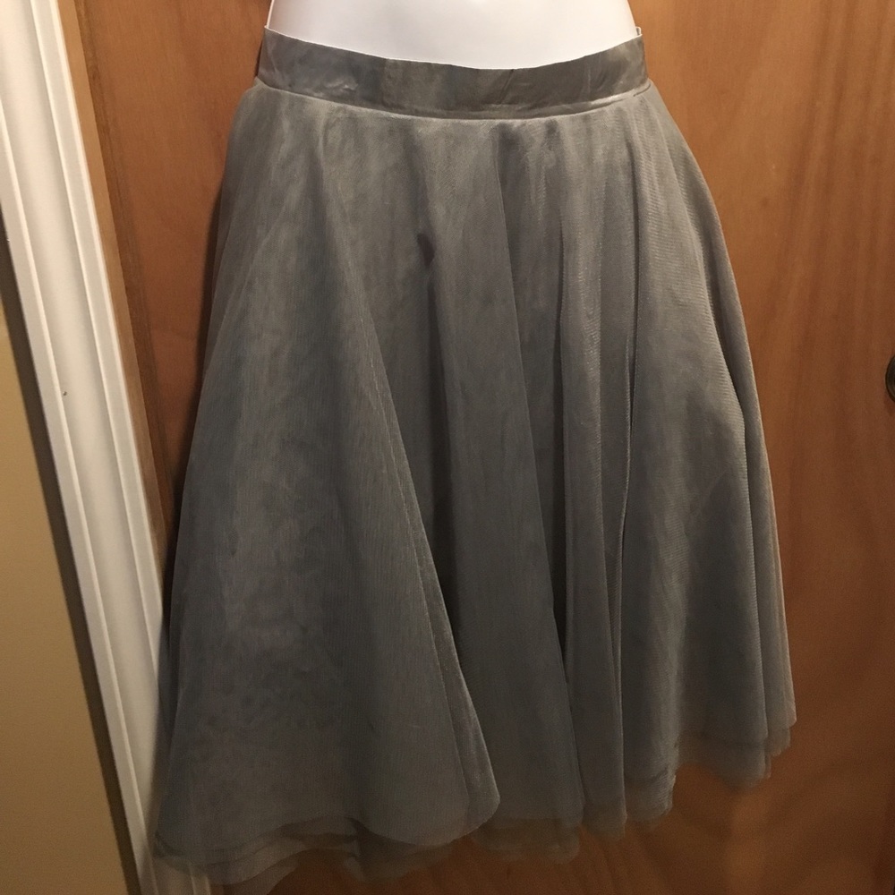 Gray tulle tutu skirt
