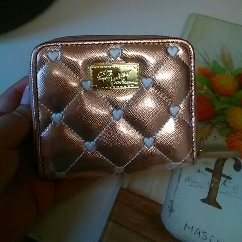 Betsey Johnson rose gold wallet
