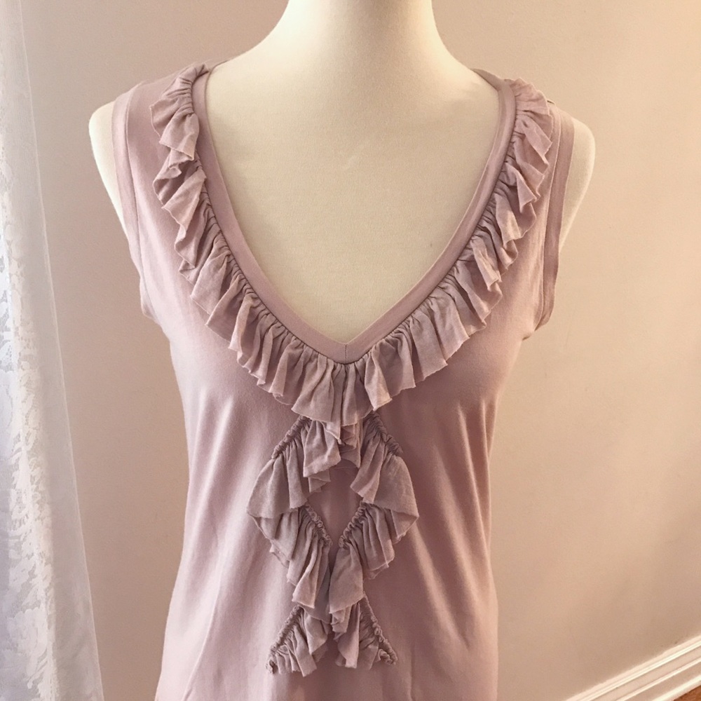 CABI Ruffled Light Pink Top