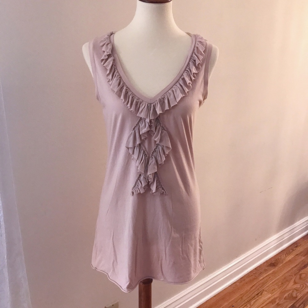 CABI Ruffled Light Pink Top - Picture 2 of 4