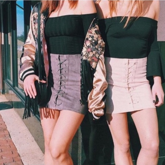 LF Dresses & Skirts - LF Grey Suede Skirt