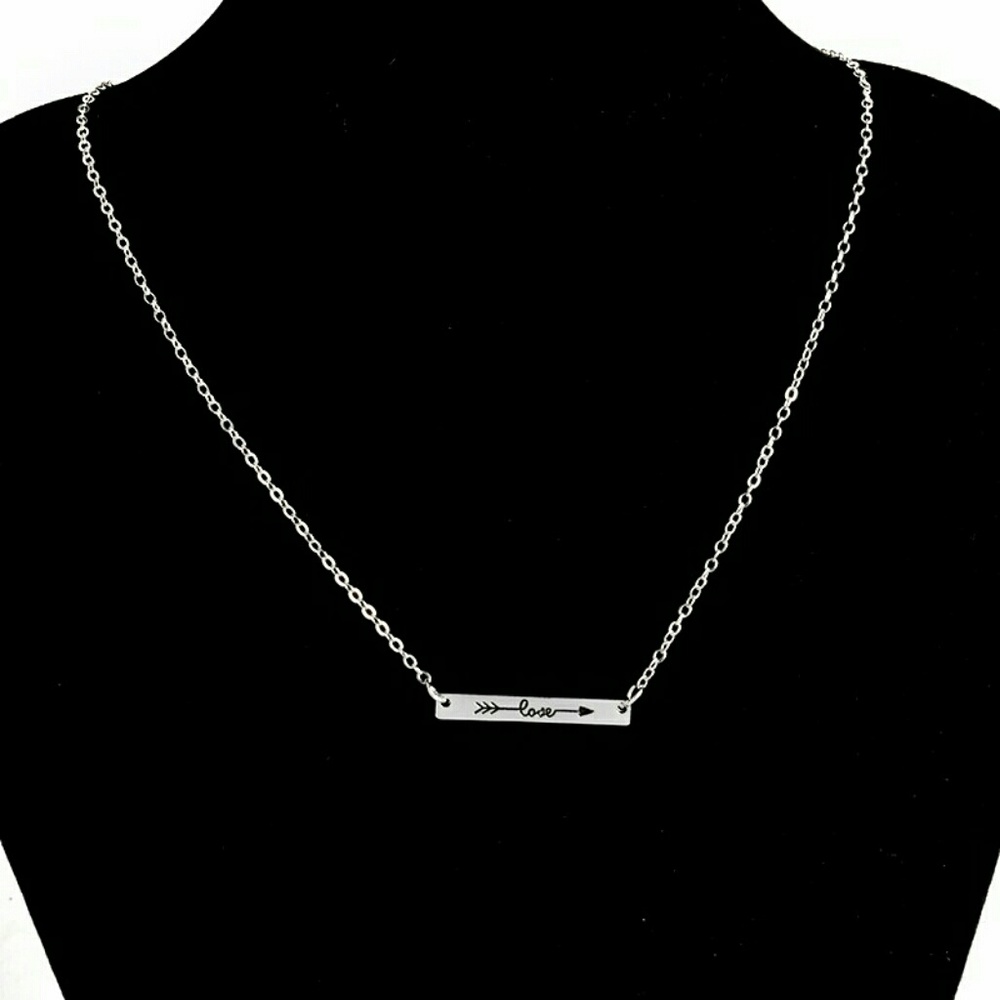 Host Pick!! Minimal Aztec Arrow Love Bar Necklace - Picture 4 of 8