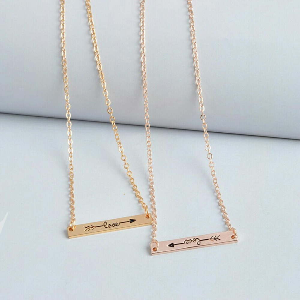 Host Pick!! Minimal Aztec Arrow Love Bar Necklace - Picture 8 of 8