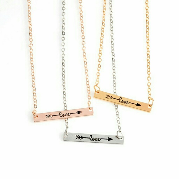Host Pick!! Minimal Aztec Arrow Love Bar Necklace - Picture 2 of 8