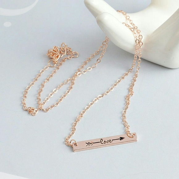 Host Pick!! Minimal Aztec Arrow Love Bar Necklace - Picture 7 of 8