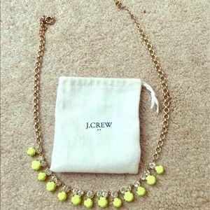 J.Crew bib necklace with yellow stones