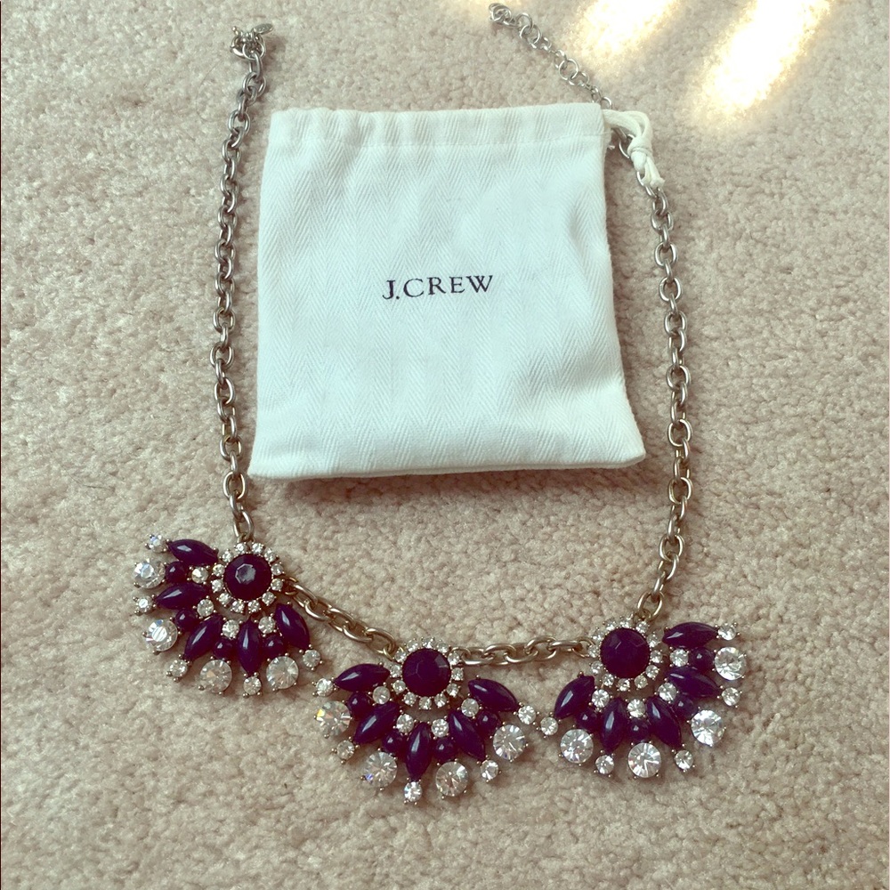 J.Crew bib necklace with navy stones