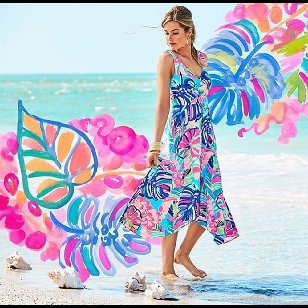 Lilly Pulitzer dress in Exotic Garden pattern