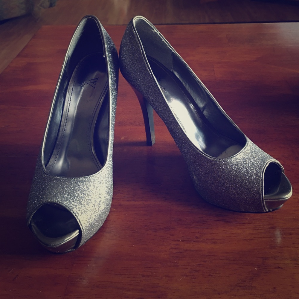 Glitter Pumps Silver