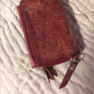 Distressed Red Wallet